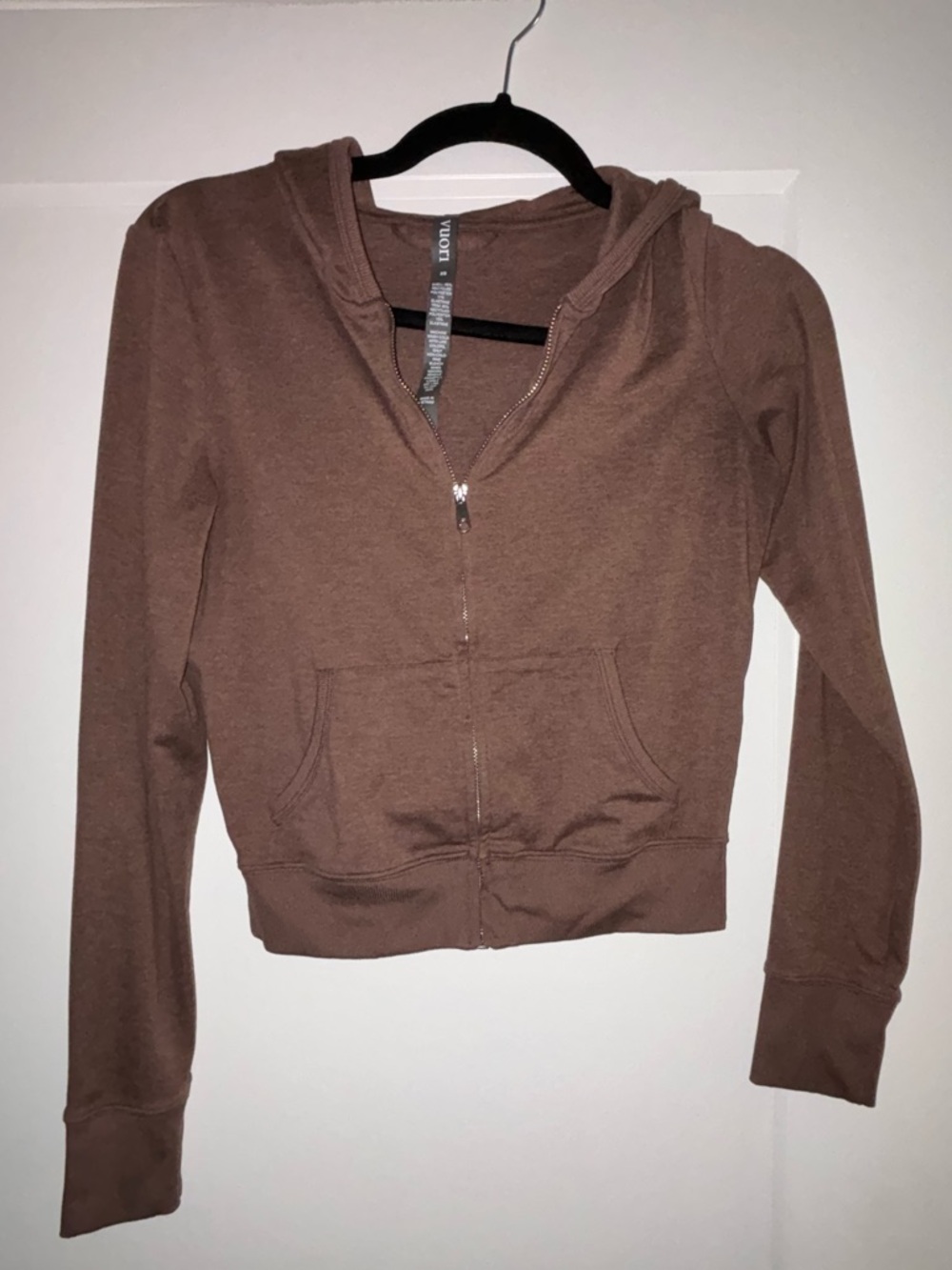 Vuori Brown Full-Zip Hooded Sweatshirt